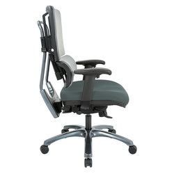 Vertical Grey Mesh Back Chair with Titanium Base