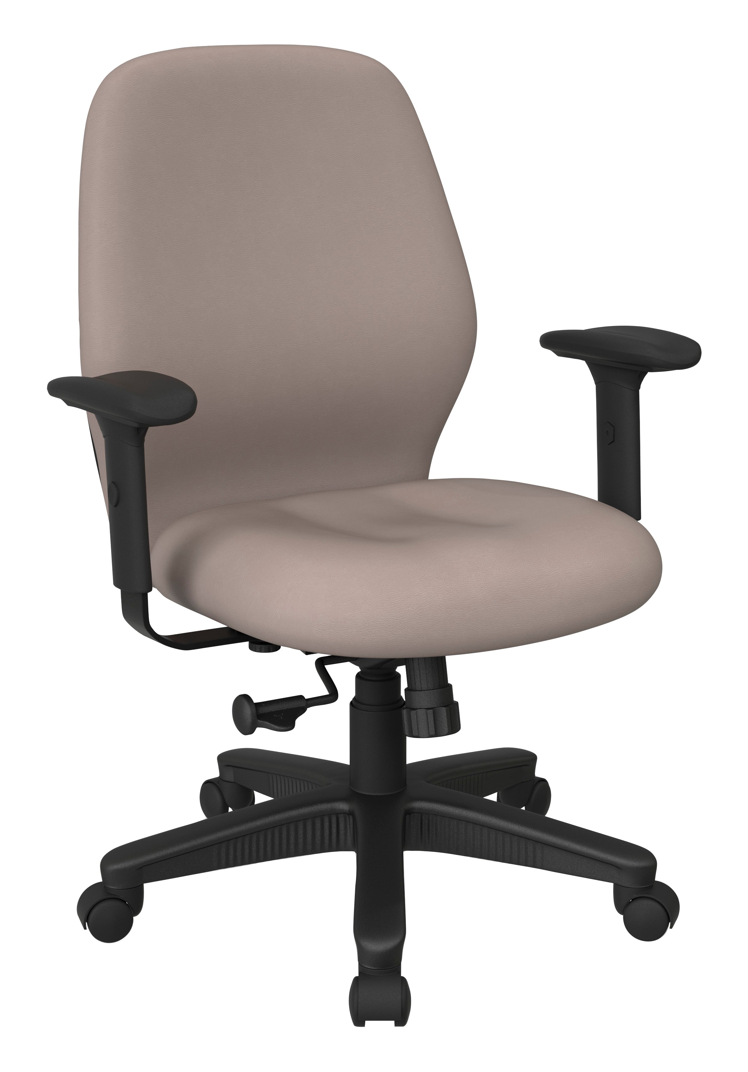 Mid Back 2-to-1 synchro Tilt Chair with 2 -Way Adjustable Soft padded Arms 35