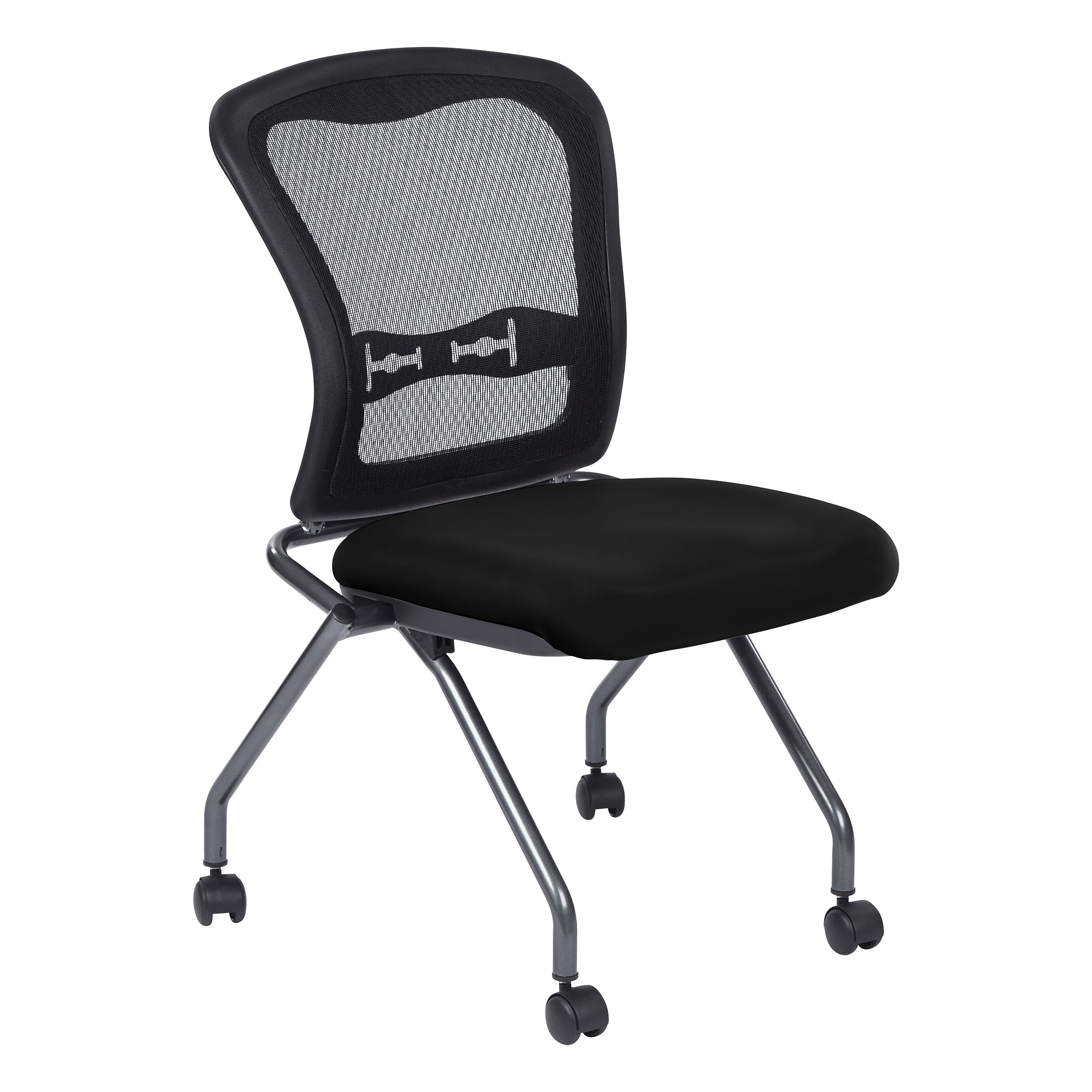 Deluxe Armless Folding Chair With ProGrid® Back