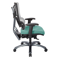 Vertical Grey Mesh Back Chair with Titanium Base 1