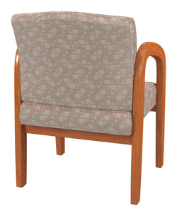 Medium Oak Finish Wood Visitor Chair 2