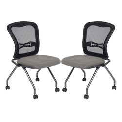 Deluxe Armless Folding Chair With ProGrid® Back