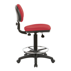 Sculptured Seat and Back Custom Dillon Fabric Drafting Chair