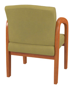 Medium Oak Finish Wood Visitor Chair