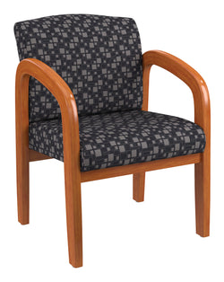 Medium Oak Finish Wood Visitor Chair 2