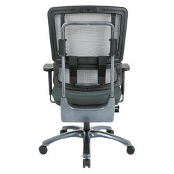 Vertical Grey Mesh Back Chair with Titanium Base