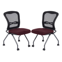 Deluxe Armless Folding Chair With ProGrid® Back