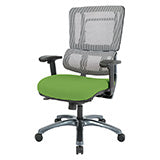 Vertical Grey Mesh Back Chair with Titanium Base 1