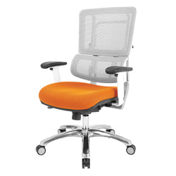 White Vertical Mesh Chair