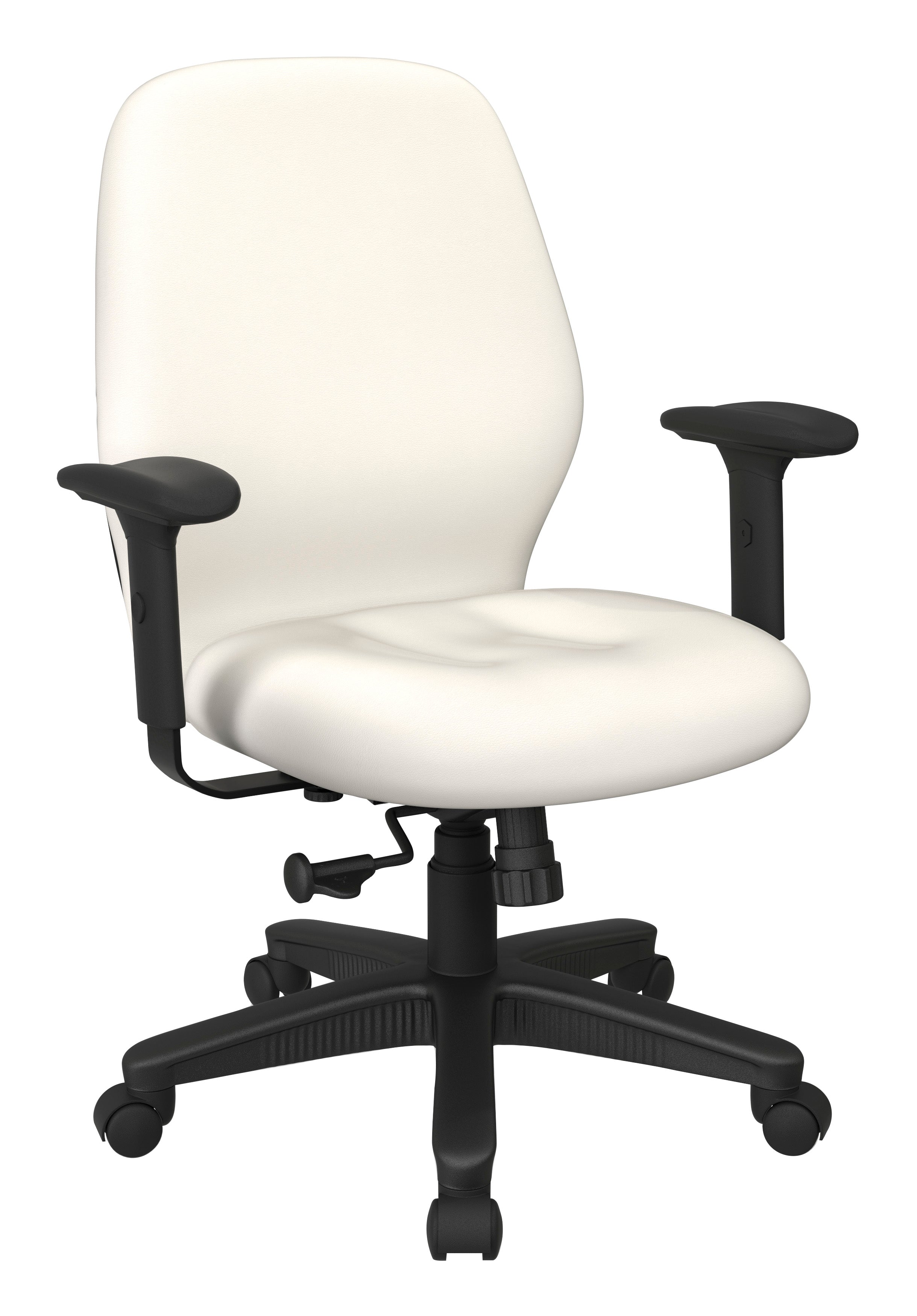 Mid Back 2-to-1 synchro Tilt Chair with 2 -Way Adjustable Soft padded Arms 33