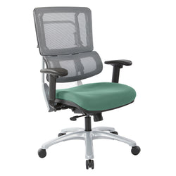 Vertical Grey Mesh Back Chair with Silver Base 1