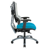 Vertical Grey Mesh Back Chair with Titanium Base 1