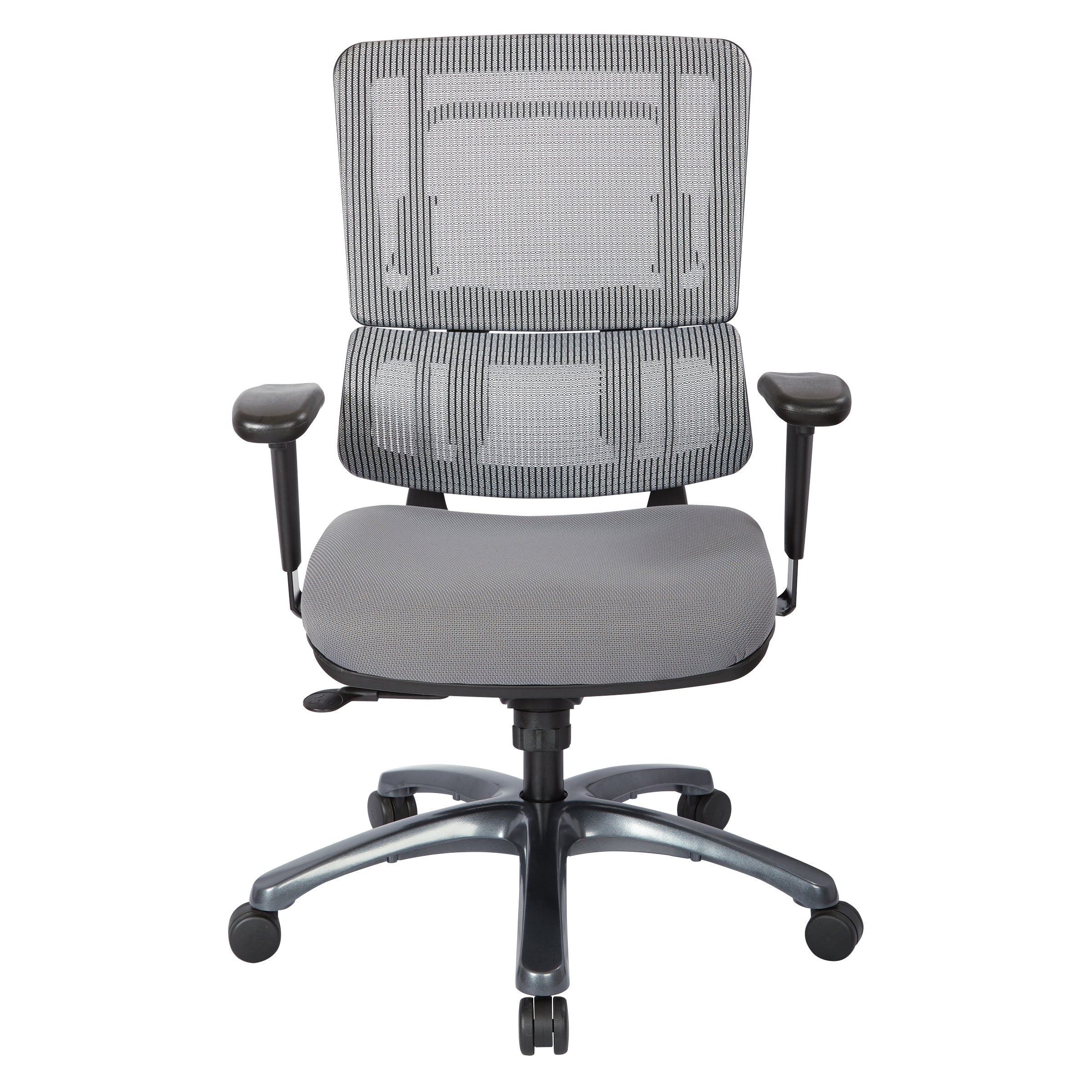 Vertical Grey Mesh Back Chair 1