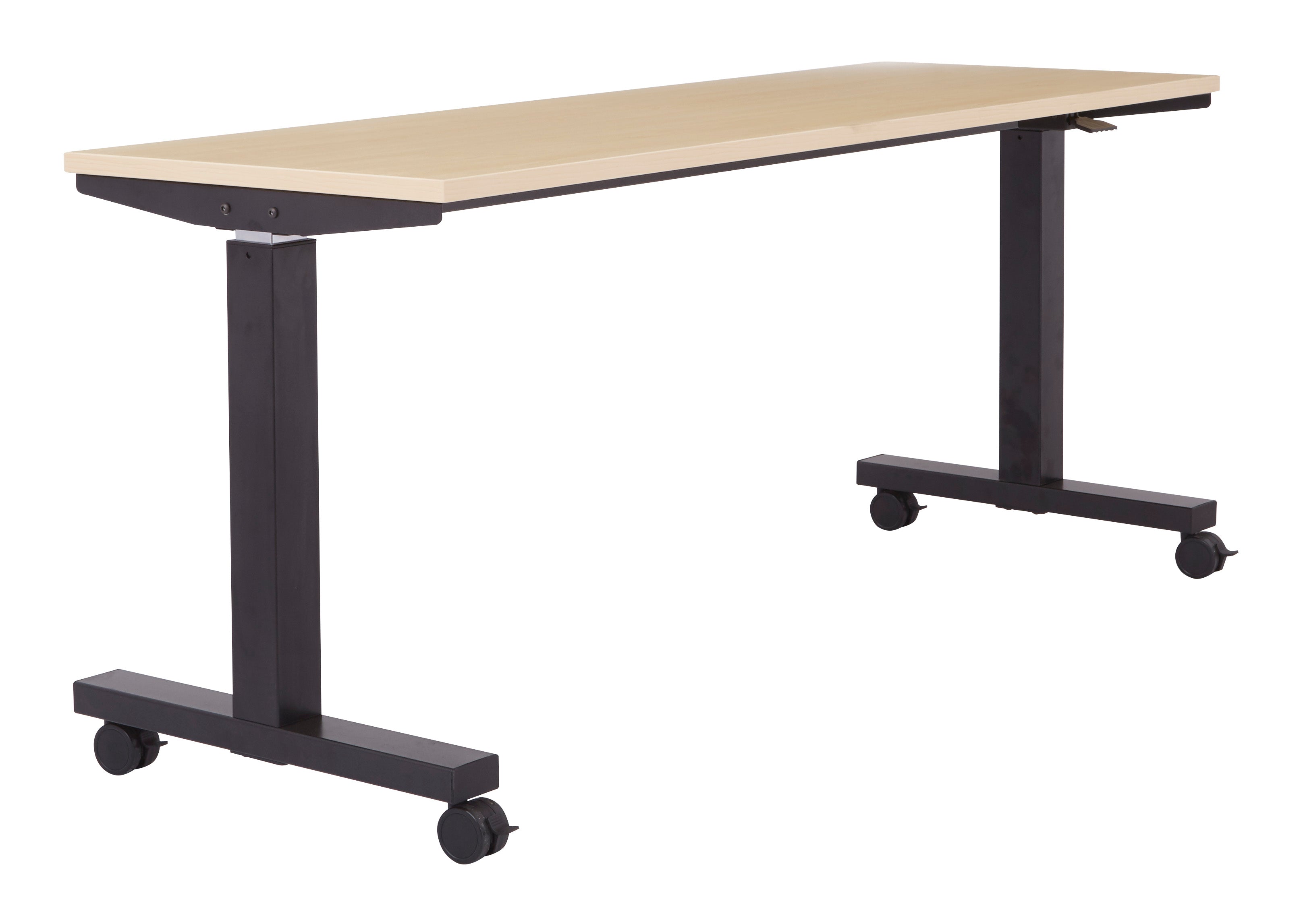 ADJ TBL 2/CTNS MPL TOP/BLK BASE 72X24 KD