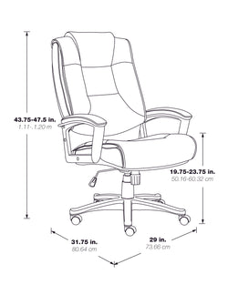 High Back Bonded Lthr Chair
