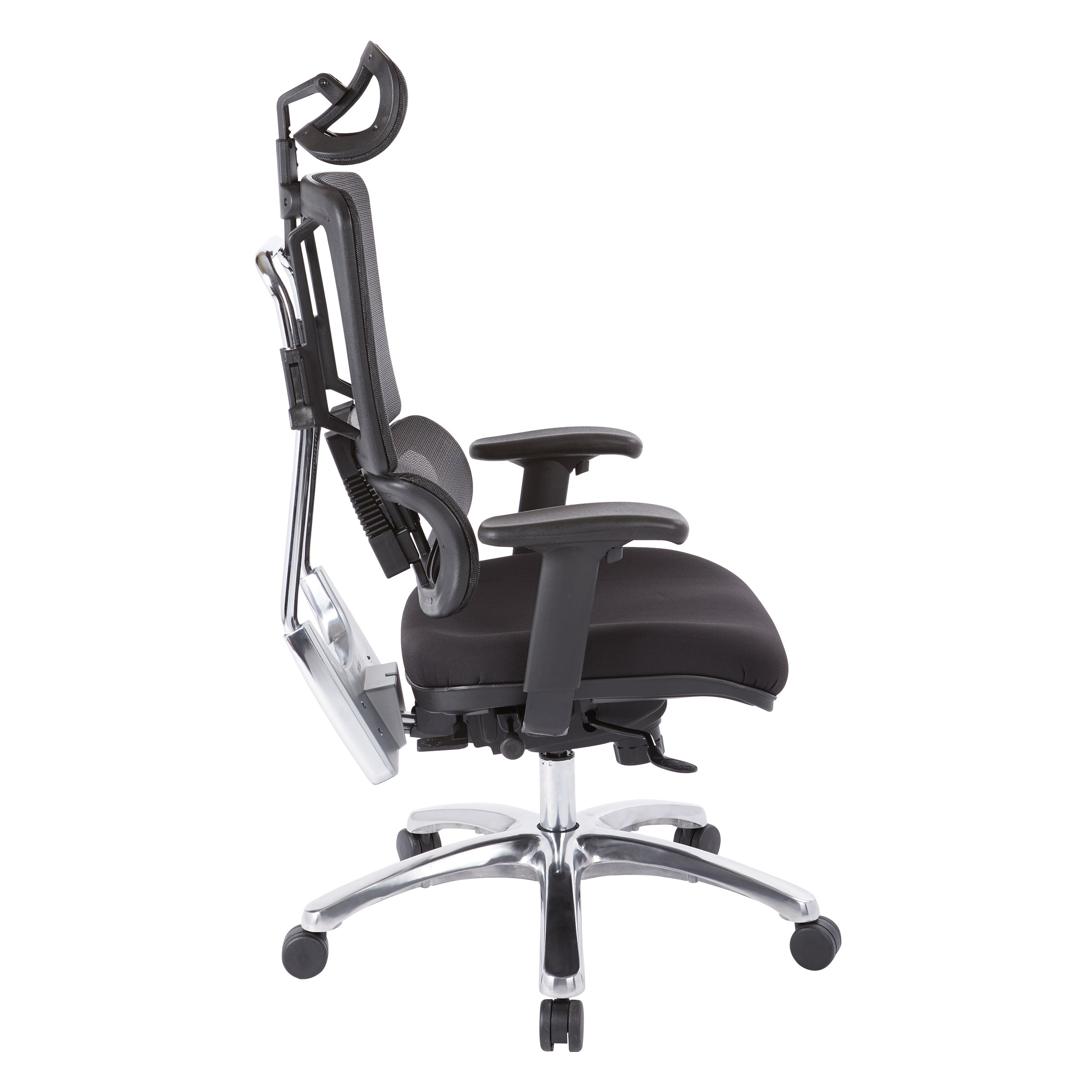 Vertical Black Mesh Back Chair with Headrest