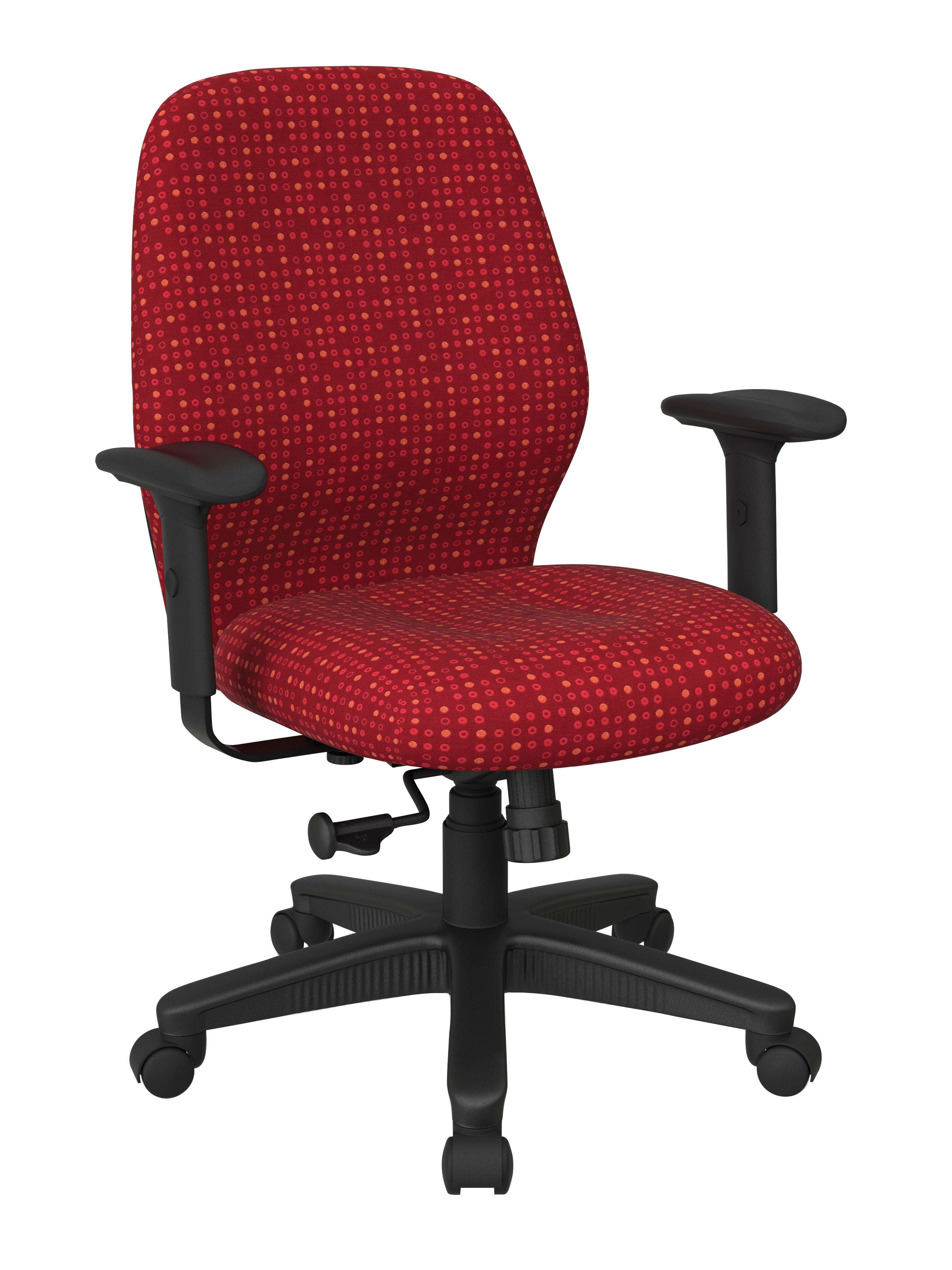 Mid Back 2-to-1 synchro Tilt Chair with 2 -Way Adjustable Soft padded Arms 30
