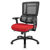 Vertical Black Mesh Back Chair with Shiny Black Base 1