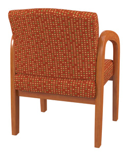 Medium Oak Finish Wood Visitor Chair 2
