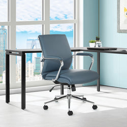 Mid Bk Silver Ion Technology Fabric Chair