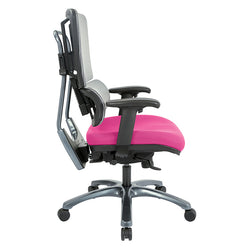 Vertical Grey Mesh Back Chair with Titanium Base