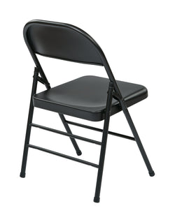 Folding Chair with Metal Seat and Back