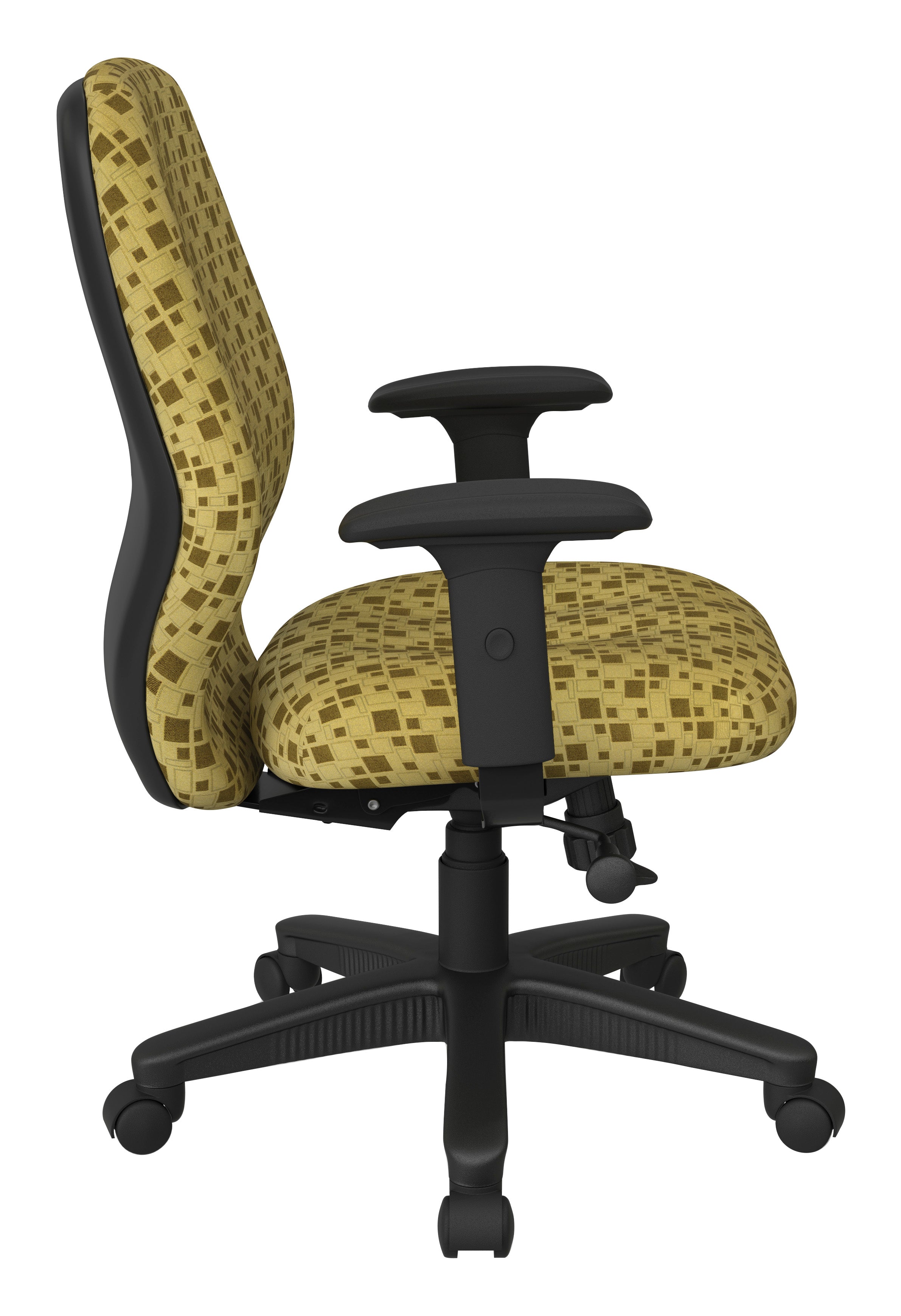 Mid Back 2-to-1 synchro Tilt Chair with 2 -Way Adjustable Soft padded Arms 26