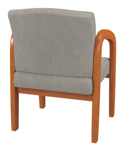Medium Oak Finish Wood Visitor Chair