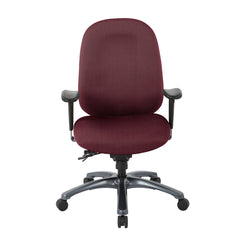 Multi-Function High Back Chair with Seat Slider and Titanium Finish Base