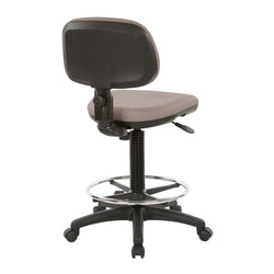 Sculptured Seat and Back Custom Dillon Fabric Drafting Chair