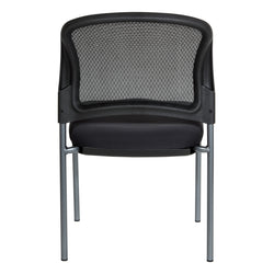 Titanium Finish Black Visitors Chair with ProGrid® Back and Straight Legs Coal