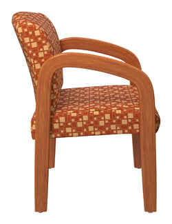 Medium Oak Finish Wood Visitor Chair 2