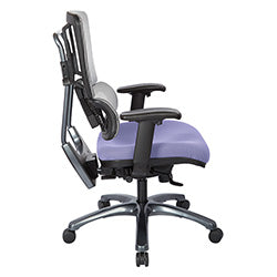 Vertical Grey Mesh Back Chair with Titanium Base 1