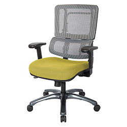 Vertical Grey Mesh Back Chair with Titanium Base 1
