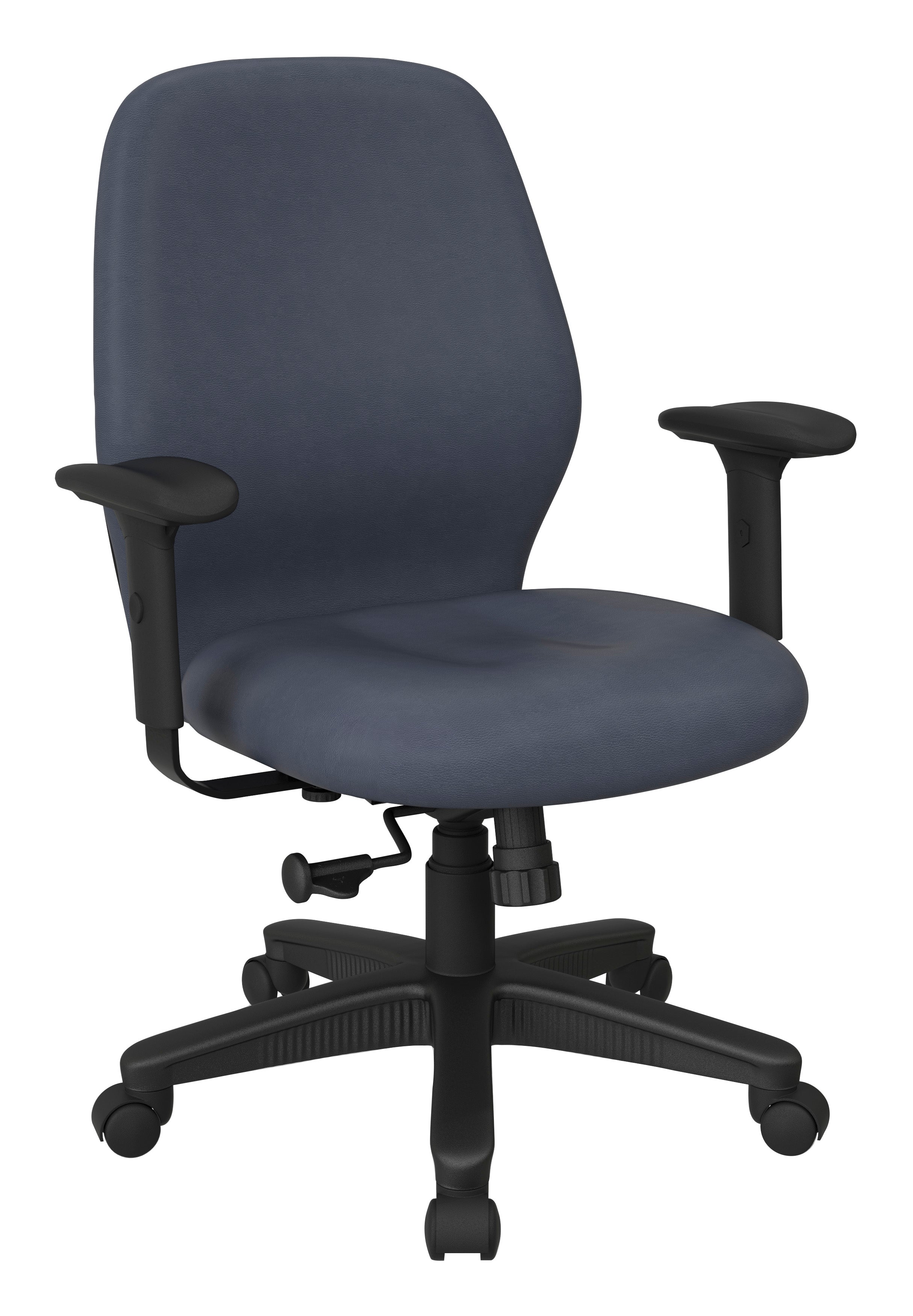 Mid Back 2-to-1 synchro Tilt Chair with 2 -Way Adjustable Soft padded Arms 37
