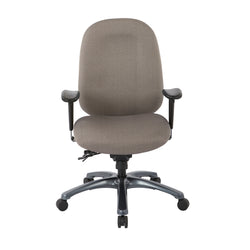 Multi-Function High Back Chair with Seat Slider and Titanium Finish Base
