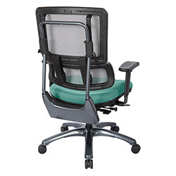 Vertical Grey Mesh Back Chair with Titanium Base 1