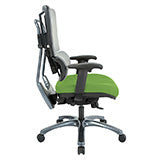 Vertical Grey Mesh Back Chair with Titanium Base 1