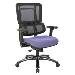 Vertical Black Mesh Back Chair with Shiny Black Base 1