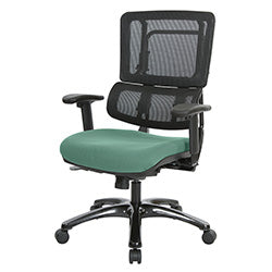 Vertical Black Mesh Back Chair with Shiny Black Base 1