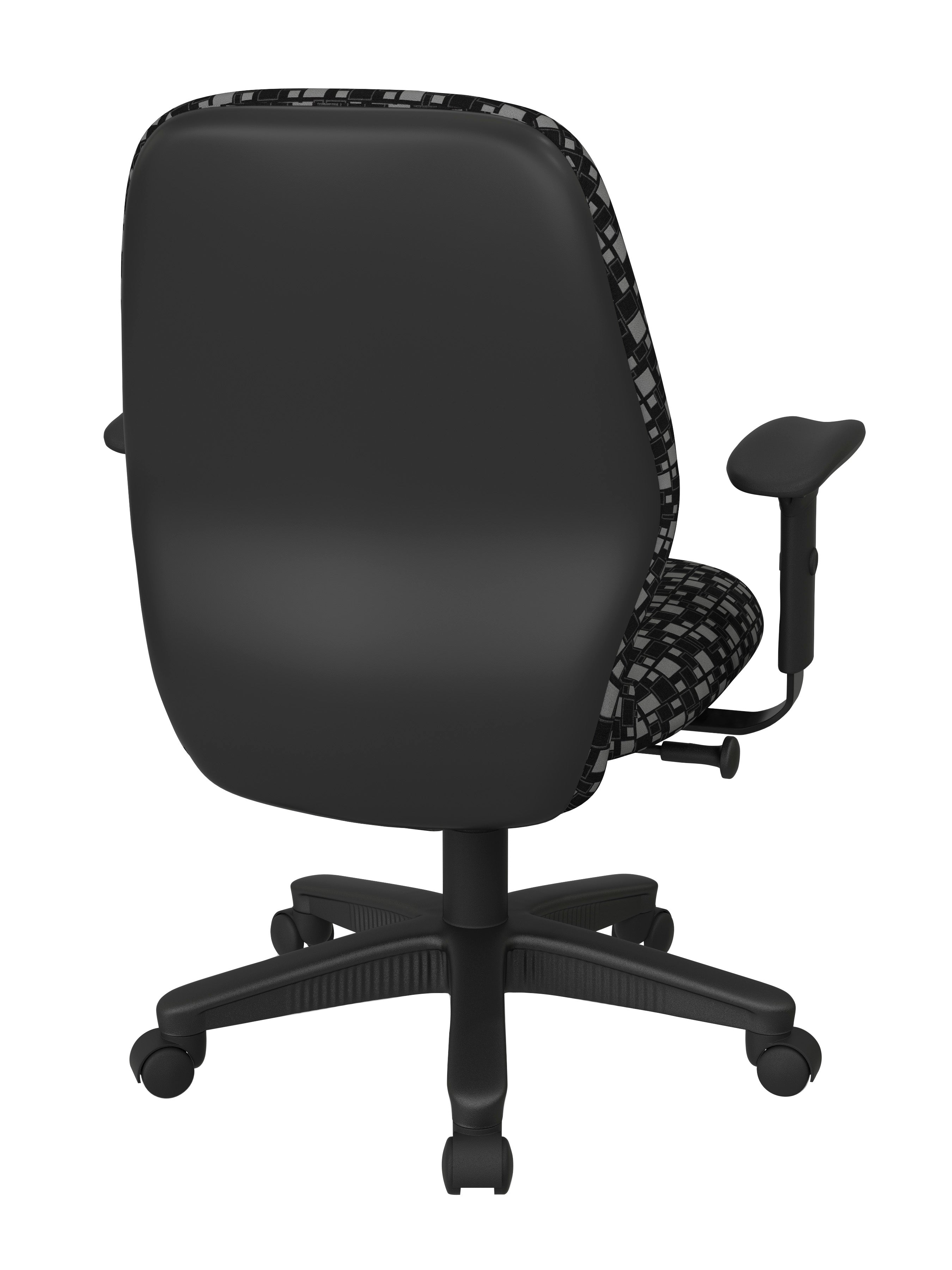 Mid Back 2-to-1 synchro Tilt Chair with 2 -Way Adjustable Soft padded Arms 24