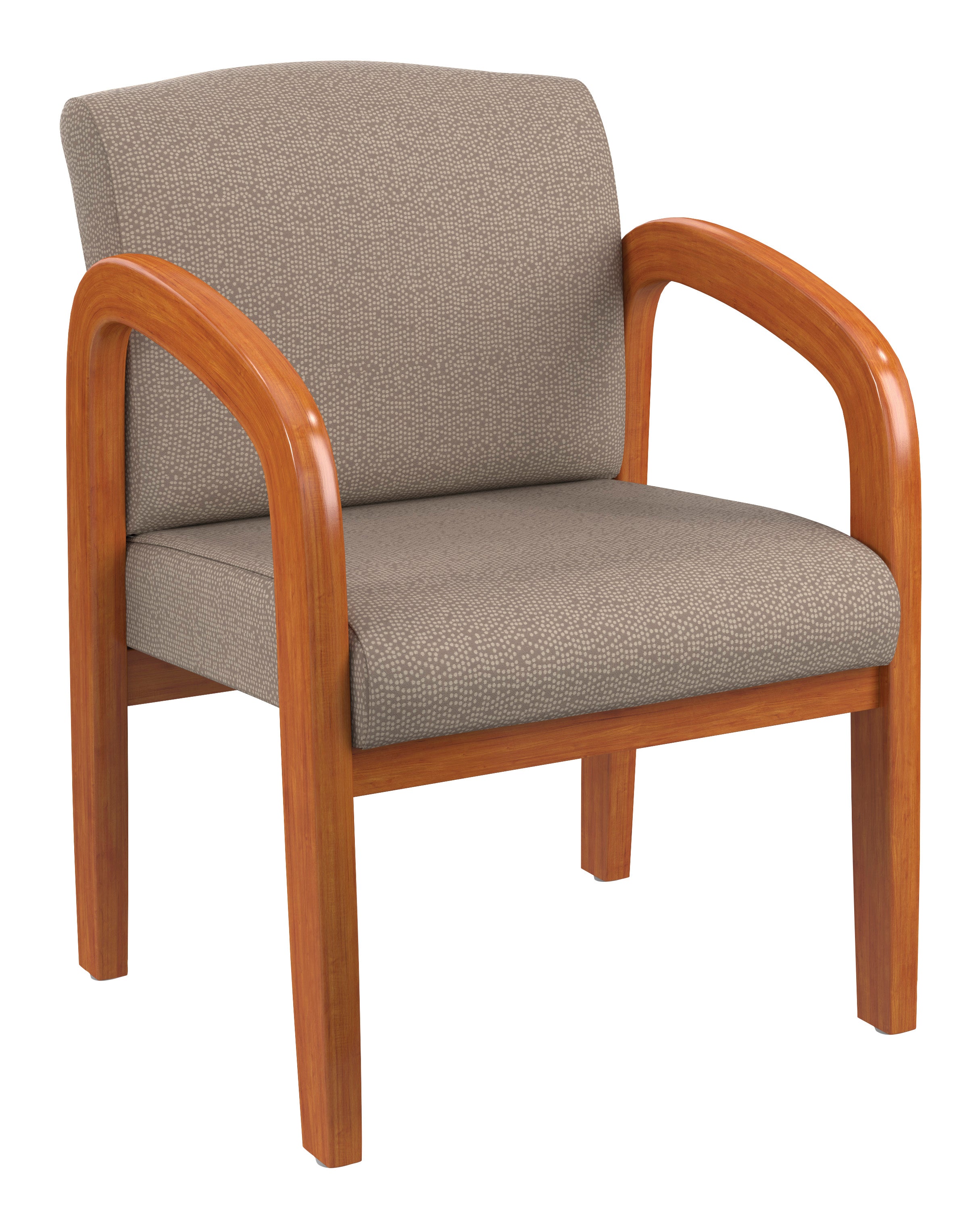 Medium Oak Finish Wood Visitor Chair