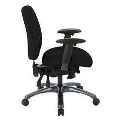 Multi-Function Mid Back Chair with Seat Slider and Titanium Finish Base