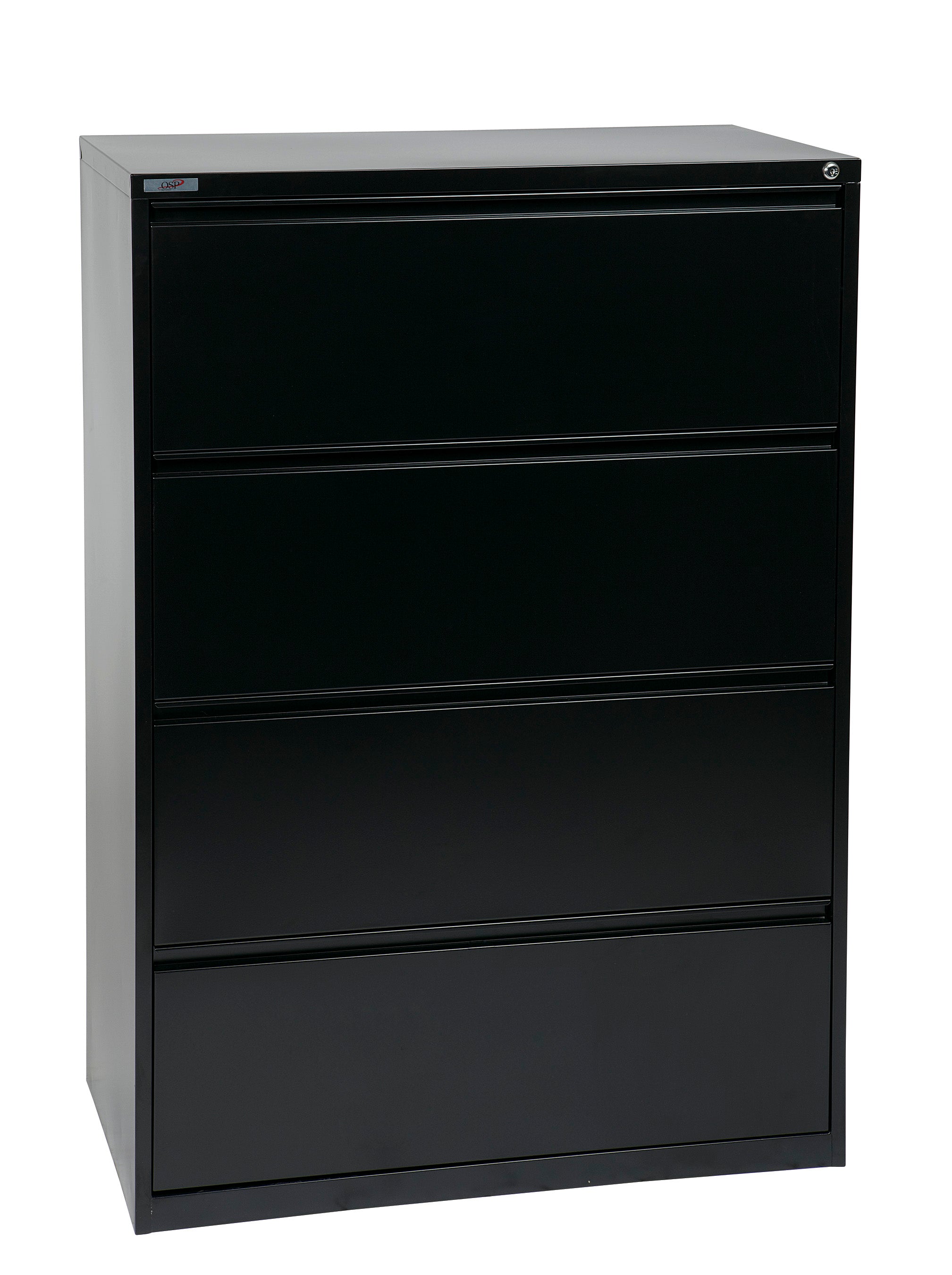 36" Wide 4 Drawer Lateral File With Core-Removeable Lock & Adjustable Glides