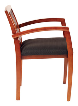 Leg Chair With Wood Slat Back & Light Cherry Finish