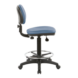 Sculptured Seat and Back Custom Dillon Fabric Drafting Chair