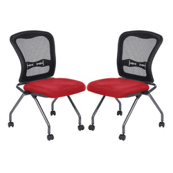 Deluxe Armless Folding Chair With ProGrid® Back
