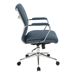 Mid Bk Silver Ion Technology Fabric Chair