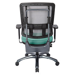 Vertical Grey Mesh Back Chair with Titanium Base 1