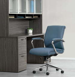 Mid Bk Silver Ion Technology Fabric Chair